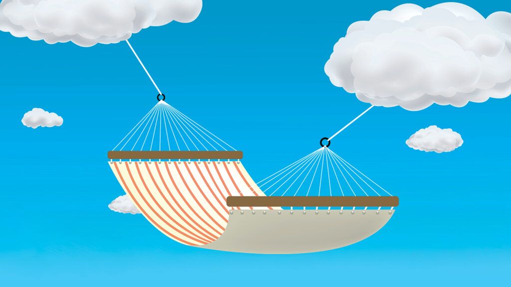 An artst's render of a heavenly hammock