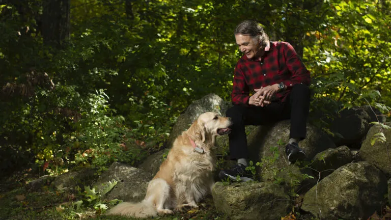 Grace and Edward in the woods