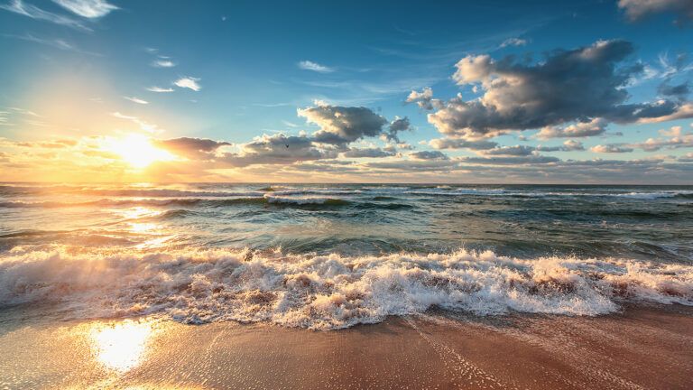 A sunrise at the beach