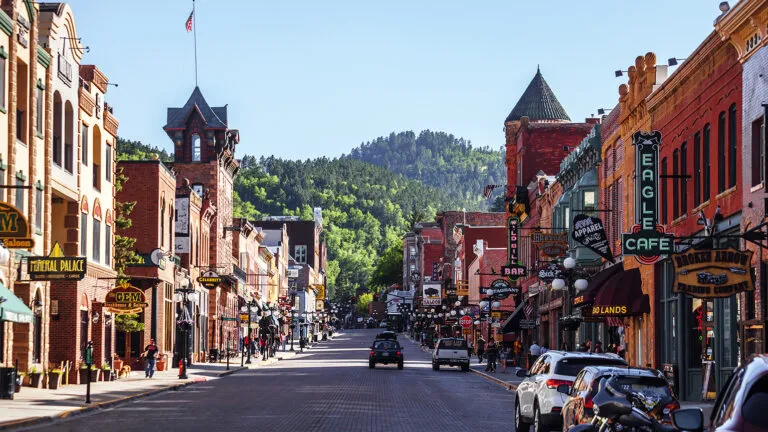 A small-town Main street