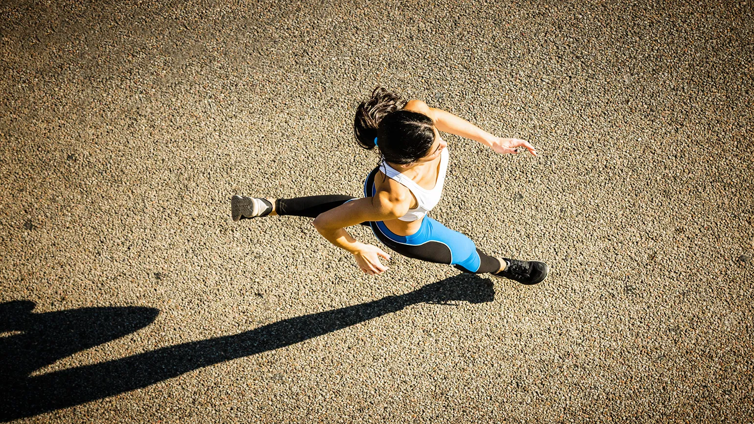 A jogging woman