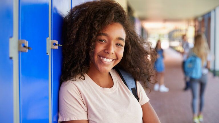 A smiling young woman