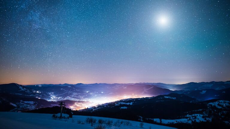 A winter starlit night