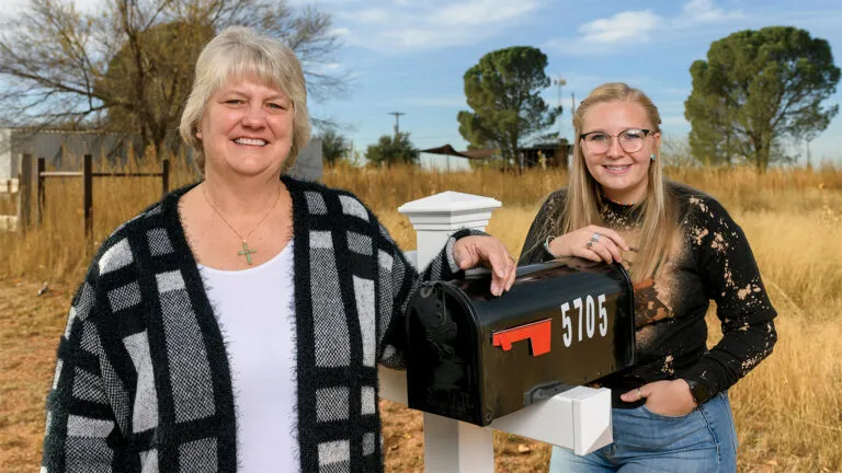 Melissa Prewitt with her neighbor Audree; photo by Trace Thomas