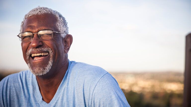 Senior man smiling