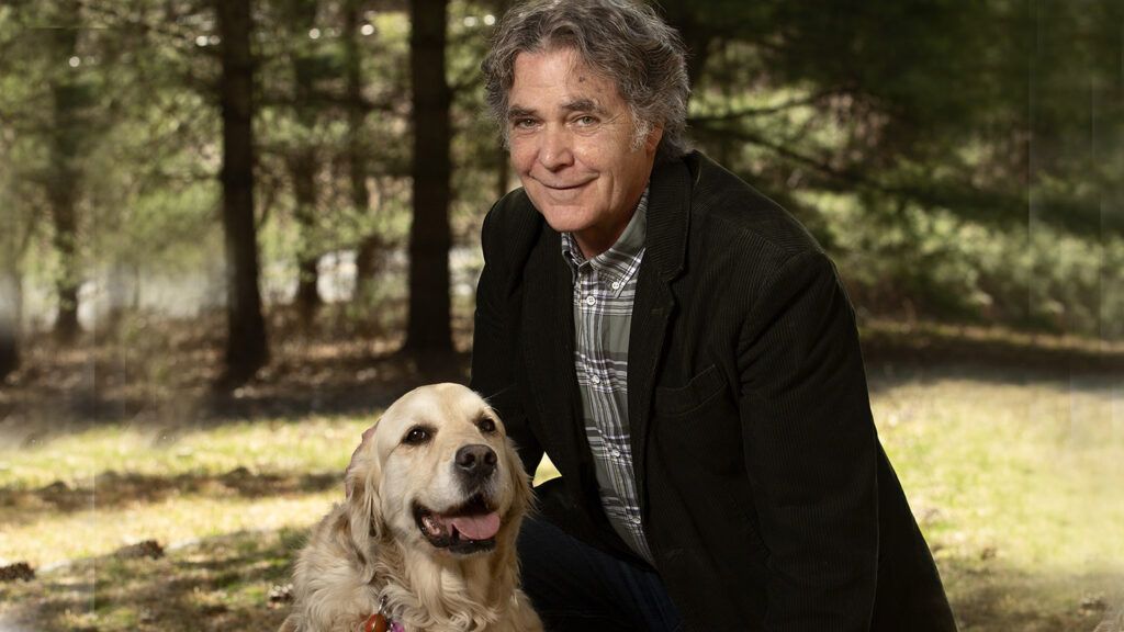 Edward Grinnan with his dog, Gracie.