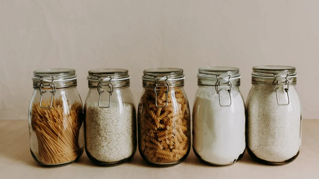 Glass storage jars for an eco-friendly pantry